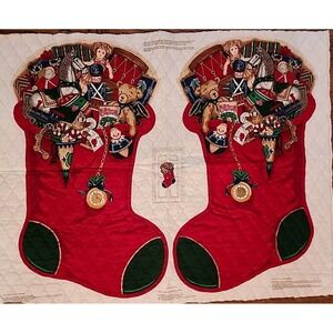 Pre-Quilted JUMBO Nostalgic Christmas Stocking Cranston MUST ASSEMBLE Vintage